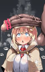 atahuta big_balls big_breasts big_penis blonde_hair blue_eyes blush censored cock_hungry cock_shock dark-skinned_male deerstalker detective english_text female hat heart_censor hololive hololive_english hololive_myth huge_cock human interracial nipples_visible_through_clothing open_mouth penis_awe precum short_hair surprised sweat sweatdrop sweaty virtual_youtuber watson_amelia wide_eyed