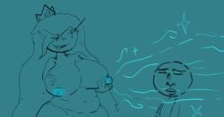 1girls adventure_time adventure_time:_fionna_&_cake anonymous_character artist_request belly big_breasts blue_areola blue_nipples breasts cold crown female fionna_and_cake hair hand_on_breast hand_on_breasts huge_breasts ice_queen_(adventure_time) long_eyebrows long_hair long_hair_female navel queen royalty sharp_teeth sketch