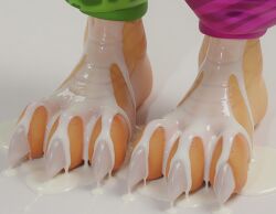 cum cum_on_feet excessive_cum feet feet_together foot_fetish foot_focus glamrock_chica_(mayosplash)