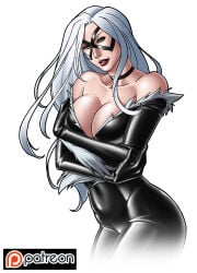 1girls 2016 big_breasts black_cat_(marvel) breasts cleavage felicia_hardy female marvel solo spider-man_(series) thedarkness white_hair