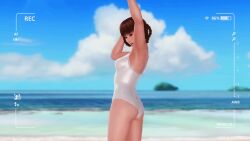 3d animated areolae ass breasts dead_or_alive doahdm large_breasts lei_fang naked nipples nude public public_nudity pussy