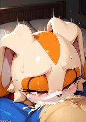 (titancore) ai_generated bedroom boy cream_the_rabbit crying cum_drip cum_in_mouth cute_girl deepthroat female furry girl hedgehog hedgehog_humanoid male pov rabbit rabbit_ears rabbit_girl rabbit_humanoid rabbit_tail sonic_(series) sonic_the_hedgehog taking_it_all uneven_eyes video_game_character