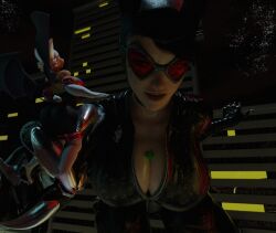 batman_(series) catwoman catwoman_(arkham) dc_comics female_only giantess giantess_growth huckleberry8181 huge_ass huge_breasts larger_female rouge_the_bat sega smug sonic_(series) thick_ass thick_thighs