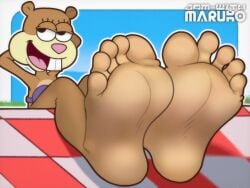 5_toes anthro bikini bikini_bottom brown_body brown_fur feet feet_fetish feet_focus foot_fetish foot_focus fur furry girl humanoid_feet jamwithmaruko sandy_cheeks soles soles_female soles_fetish soles_focus solo spongebob_squarepants teasing teasing_viewer teasing_with_feet teeth toes toes_spread underwater young