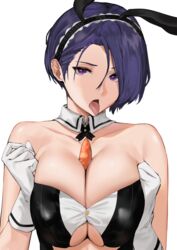 1girls big_breasts breasts bunny_ears bunny_girl bunnysuit cleavage female fire_emblem fire_emblem:_three_houses j@ck large_breasts nintendo shamir_nevrand short_hair suggestive tongue tongue_out underboob