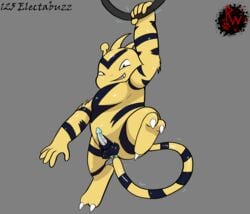 2020 animal_genitalia animal_penis anus balls biped claws digital_media_(artwork) electabuzz electricity erection fangs feet felid feline feline_penis feral fur generation_1_pokemon genitals glowing glowing_anus glowing_genitalia glowing_penis hi_res hindpaw looking_at_viewer male male_only mammal nintendo open_mouth paws penile_spines penis pokémon_(species) pokemon pubes rapistwerewolf simple_background small_penis smile soles solo toes video_games yellow_body yellow_fur