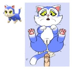 2021 a_cat_is_fine_too after_sex blue_fur bowser's_fury cat_ears countershade_fur cum cum_everywhere cum_in_pussy cum_inside cum_puddle eyes feet feline feral human_on_feral kitten_(mario) light_skin male_human/female_feral male_on_feral mario_(series) nintendo open_mouth pawpads penis pussy sex shirtbusters super_mario_3d_world tagme tail vagina whiskers white_fur yellow_eyes zoophilia