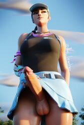 1futa 1girls 3d alternate_version_available balls big_penis blender bottomless_skirt braid braided_hair braided_ponytail clothed clothing epic_games erect_penis erection female female_focus female_only fortnite fortnite:_battle_royale futa_only futanari golf_cap golf_outfit headwear hi_res highres hyper_penis lewdrex lifting_skirt light-skinned_female light-skinned_futanari light_skin no_panties no_panties_under_skirt no_underwear oil oiled oiled_body oiled_skin oily outdoors outside penis ponytail pose posing presenting presenting_penis rio_(fortnite) shadow shiny shiny_skin showing_off skirt skirt_lift skirt_up solo solo_focus sunlight tank_top tease teasing upskirt volley_girl watermark