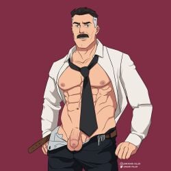 bara big_balls big_penis daddy dilf gay invincible invincible_(comics) invincible_(tv_series) male male_only muscle nolan_grayson omni-man penis superhero yaoi