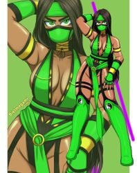 1girls bielmegami dark-skinned_female dark_skin edenian female female_focus female_only fully_clothed green_clothing jade_(mortal_kombat) masked masked_female midway midway_games mortal_kombat netherrealm_studios skimpy skimpy_outfit solo warner_bros warner_bros._games warner_brothers