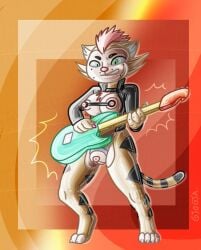 anthro breasts clothed clothing felid feline female fisty_the_yrryf green_eyes gtogta gtogta_(artist) hair herm intersex mammal pantherine red_hair solo tiger yrryf yrryf_party