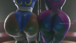 2girls ass big_ass chun-li clothing female female_only girls_only huge_ass juri_han kishi muscular patreon street_fighter tagme twitter video