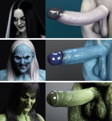 3d big_penis blue_skin creepy evil_grin glowing_eyes green_skin grin hairy hairy_balls hairy_legs horror lullie_(misuzalha3d) misuzalha3d nightmare_fuel olga_(misuzalha3d) original penis penis_chart penis_comparison pubic_hair self_upload sweaty_penis the_haunt_(misuzalha3d) uncircumcised veiny_penis white_hair