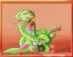 anthro balls big_penis genitals gtogta gtogta_(artist) male mikamanda_the_yrryf penis reptile scalie snake solo