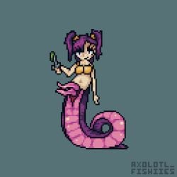 2024 axolotl_fishies diphallia diphallism dysphoria_(rpg) futa_only futanari intersex lamia large_breasts multi_genitalia multi_penis naga penis pixel_art tagme