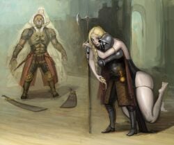 1girls 2males big_ass big_breasts bigger_female blonde_hair carrying carrying_partner elden_ring feet female female_focus fromsoftware funny miquella piggyback promised_consort_radahn queen_marika_the_eternal shadow_of_the_erdtree size_difference starscourge_radahn tarnished thick_thighs vivc wholesome