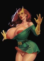 1futa alternate_version_at_source alternate_version_available balls bimbo boobsgames bottomless breasts clothed clothing erect_penis erection erection_under_clothes futa_only futanari ginger green_dress huge_breasts human jean_grey light-skinned_futanari light_skin marvel marvel_comics marvel_girl mask mostly_clothed nipple_slip nipples_visible_through_clothing outfit penis penis_under_skirt plump_lips red_hair solo solo_futa standing superheroine thick_thighs wardrobe_malfunction x-men yellow_gloves yellow_mask