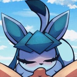 2d 2d_animation animated anthro ass blowjob blue_body breasts chaclaveloz dick furry generation_4_pokemon glaceon interspecies looking_at_viewer nintendo penis_in_mouth pokemon pokemon_(species) pokephilia pov saliva sucking_penis