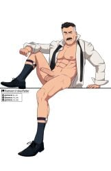 bara big_balls big_penis daddy dilf foreskin gay invincible invincible_(comics) invincible_(tv_series) looking_at_viewer male male_only muscle nolan_grayson omni-man penis rokerfeller sheer_socks sock_garters socks superhero uncut yaoi