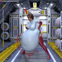 1girls 3d belly belly_expansion belly_inflation big_belly big_breasts breasts brown_hair disney elastigirl expansion female harmoniccontent helen_parr holding_breast huge_belly inflation mature_female milf mother nipple_bulge pixar the_incredibles