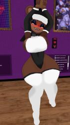 cally3d cosplay cryptiacurves embarrassed five_nights_at_freddy&#039;s freddy_(fnaf) fredina&#039;s_nightclub fredina_(cally3d) frenni_fazclaire nun pose