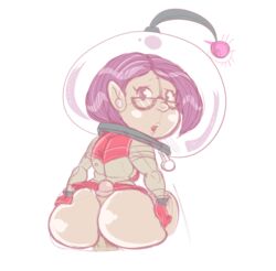 assjob brittany_(pikmin) bubble_butt buttjob glasses large_ass pikmin pink_hair