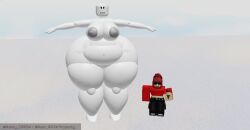 2girls 3d big_ass big_belly big_breasts big_butt big_hips big_thighs breasts made_using_roblox nipples pale_skin rainy_rr34 roblox roblox_avatar roblox_rthro robloxian size_difference standing t-pose tagme thighs white_skin