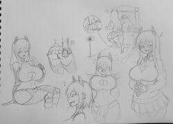 1girls android android_girl ass_focus big_ass big_breasts fanart fat_ass female female_only greyscale gynoid huge_ass huge_breasts iria_(minkye) littlej_(zi19191) monochrome original_character presenting presenting_hindquarters robot robot_girl thick_thighs voluptuous wide_hips