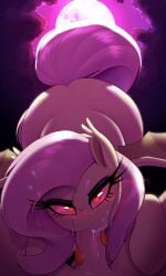 2024 absurd_res bat_pony bodily_fluids cum cum_on_face digital_media_(artwork) duo equid eyelashes female feral first_person_view flutterbat_(mlp) fluttershy_(mlp) friendship_is_magic full_moon genital_fluids genitals hasbro hi_res human looking_at_viewer male male/female mammal moon my_little_pony oral outside penis red_eyes sex solo_focus tail thebatfang tongue tongue_out wings