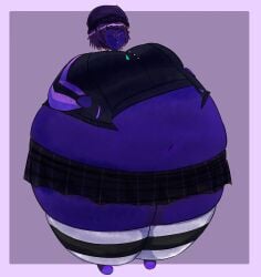 1girls big_breasts blueberry_inflation breasts dumbbellylover female huge_breasts inflation thick_thighs wide_hips