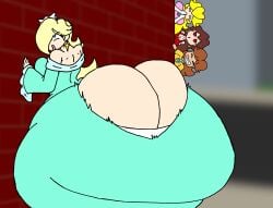 allstarman alternate_version_at_source alternate_version_available huge_ass huge_butt hyper hyper_ass hyper_butt mario_(series) massive_ass massive_butt nintendo pauline pauline_(mario) princess_daisy princess_peach princess_rosalina spying super_mario_bros. wardrobe_malfunction