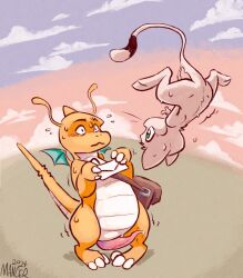 animancer dragonite generation_1_pokemon genitals hi_res male mango mew mew_(pokemon) nintendo penis pokemon pokemon_(species) slit_(disambiguation)