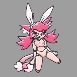 1girls aboredsnek breasts bunny_ears cat_ears cat_girl cat_tail doll doll_joints eyes_half_open female female_only mad_mew_mew mew_mew_(undertale) mew_mew_kissy_cutie nipples pink_hair pink_nipples pink_skin pussy robot robot_girl sharp_teeth small_breasts undertale undertale_(series)