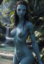 1girls ai_generated alien angel_light angel_light_(artist) avatar avatar:_the_way_of_water black_hair blue_skin breasts disney na'vi neytiri nipples nude pussy