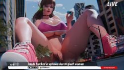 1girls 3d activision big_ass big_breasts blizzard_entertainment breasts busty chest curvaceous curvy curvy_figure d.va female female_focus giantess hana_song hips hourglass_figure huge_breasts jimmy144 large_breasts legs light-skinned_female light_skin macro macro_female overwatch overwatch_2 slim_waist thick thick_hips thick_legs thick_thighs thighs top_heavy voluptuous voluptuous_female waist wide_hips