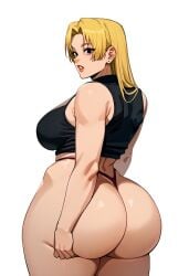 absurd_res ai_generated bottomless digital_media_(artwork) female_only hi_res jujutsu_kaisen looking_away official_style plump_ass posing_for_picture presenting_hindquarters round_butt solo tagme thick_ass yuki_tsukumo