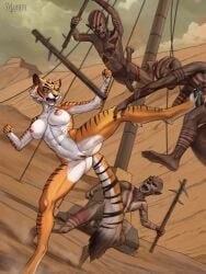 1girls 2024 3boys 4_toes 5_fingers 5_toes abs anthro areola athletic athletic_anthro athletic_female athletic_male balls big_breasts black_nose black_stripes breasts brown_body brown_fur dreamworks fangs feet felid female fight fingers fur genitals group hi_res hindpaw humanoid_feet humanoid_hands kenshi kick kung_fu_panda male mammal mansilite master_tigress melee_weapon multicolored_body multicolored_fur navel nipples nude nude_anthro nude_female nude_male orange_body orange_fur outdoor_nudity outside pantherine paws penis pink_areola pink_nipples plantigrade polearm pussy signature spear striped_body striped_fur stripes teeth tiger toes tongue two_tone_body two_tone_fur weapon white_body white_fur