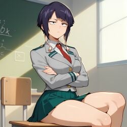 ai_generated ex_ex jirou_kyouka kyoka_jiro my_hero_academia school_uniform skirt