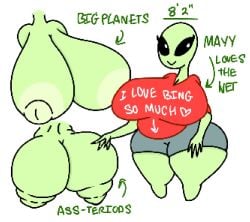 alien american_mythology bbw classic_alien fat female_only grey_alien hyper hyper_ass hyper_breasts monster_girl north_american_mythology public_domain roswell_grey shortstack tagme theslashfive urban_legend