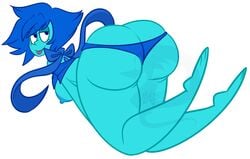 1girls 2020 alien alien_girl ass_cleavage big_ass big_breasts blue_skin butt_crack cute female gem_(species) lapis_lazuli_(steven_universe) steven_universe tagme topless zuiker