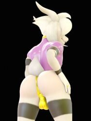 3d_(artwork) anthro asriel_dreemurr ass backsack balls blender_(software) bulge clothing crop_top digital_media_(artwork) genitals hi_res horn jewelry looking_back male male_only piercing pinup pose presenting presenting_hindquarters ring shirt simple_background smile sneakyphox solo thong topwear undertale undertale_(series) underwear video_games