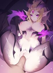 dragon_sorceress_zyra dragon_world_series league_of_legends naked nanoless nipples penis pointy_ears pussy sex tail thighhighs uncensored zyra