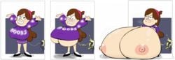 1girls alternate_breast_size arms_up braces breast_expansion breast_jiggle breasts_bigger_than_body breasts_bigger_than_head breasts_on_floor breasts_out disney disney_channel expansion female female_only gigantic_breasts godalmite gravity_falls headband huge_breasts hyper hyper_breasts lights mabel_pines motion_lines nipples no_bra pink_nipples sequence skirt solo straight_hair sweater