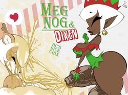 anthro bcdickchix bcfuta brendancorris cute dark-skinned_futanari dark_skin dixen_(bcfuta) elf futanari golden_shower meg_nog_(bcfuta) pee peeing peeing_on_another piss piss_soaked pissing pissing_on_another reindeer urinating urinating_futanari urination urine urine_on_face urine_stream