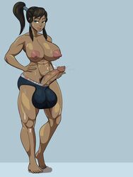 1futa abs absurdres areolae avatar_legends big_balls big_penis breasts dark-skinned_futanari dark_skin erection foreskin futa_only futanari highres huge_testicles korra muscles muscular muscular_futanari nightpickle nipples oversized_balls penis pubic_hair smooth_skin solo solo_futa testicles the_avatar the_legend_of_korra thick_thighs uncut underwear water_tribe wide_hips