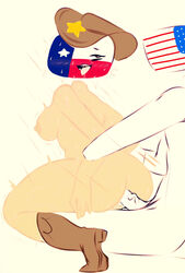 1boy 1girls ahe_gao ahegao boots breasts countryhumans countryhumans_girl cow_girl cowboy_hat father_and_daughter flawsy incest penetration statehumans statehumans_girl step-incest stepfather_and_stepdaughter straight texas texas_(statehumans) texas_flag tongue tongue_out united_states_of_america_(countryhumans)