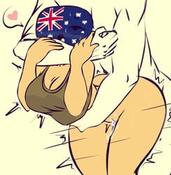 1girls australia australia_(countryhumans) australian_flag countryhumans countryhumans_girl cum cum_in_pussy female flawsy heart humanoid open_mouth orgasm rolling_eyes sex solo_focus tagme tan union_jack vaginal_penetration