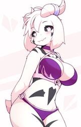 1girls anthro asriel asriel_dreemurr asriel_dreemurr_(god_form) ass big_ass big_breasts blush bra breasts claws clothing cute cute_fang dev_voxy devil-vox female female_asriel fluffy fluffy_tail fur furry happy heart horns looking_at_viewer looking_down mammal nipples open_mouth panties pawpads rule_63 sweat tail tongue undertale white_body white_fur