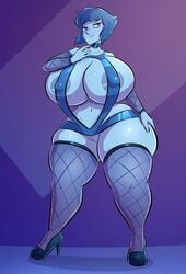 1girls 2020 alien alien_girl alien_humanoid areola_slip areolae big_ass big_breasts big_butt big_hips big_thighs blue_body blue_eyes blue_hair blue_heels blue_skin breasts breasts_bigger_than_head caiman2 cartoon_network clothing curvaceous curvy curvy_body curvy_female curvy_figure curvy_hips elbow_gloves emmabrave eyebrows female female_focus female_only fishnet fishnet_elbow_gloves fishnet_gloves fishnet_legwear fishnet_thighhighs gem_(species) hand_on_ass heels hi_res high_heels huge_ass huge_breasts huge_butt huge_hips huge_thighs lapis_lazuli_(steven_universe) nipple_bulge nipple_outline nude nude_female pussy solo standing steven_universe thick_thighs thighs vagina voluptuous wide_hips