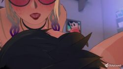 3d amaitiri animated blonde_hair chocker crossdressing femboy gay glasses handjob handjob_w/sex_toy koikatsu komi-san_wa_komyushou_desu komi_shouko longer_than_30_seconds male mp4 onahole purple_eyes sex_toy sound tagme tattoo trap video yaoi